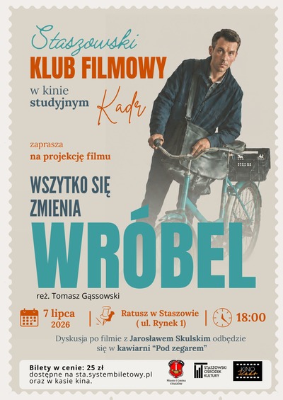 Plakat wydarzenia:  Staszowski Klub Filmowy - "Wróbel" 